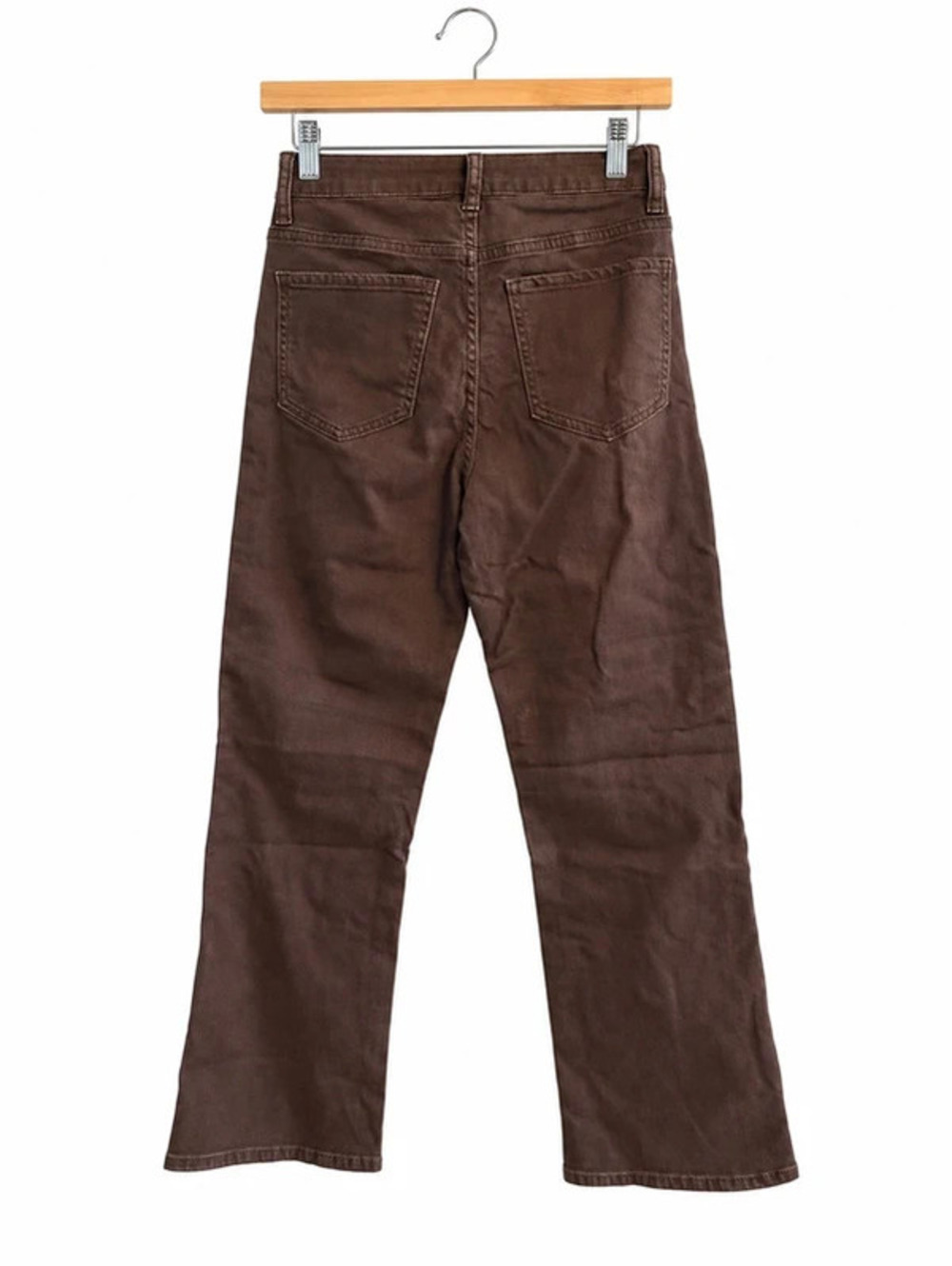 Quince Bella stretch straight jeans  coffee, brown size 26 #0094 FLAW - Picture 2 of 9